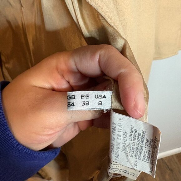 Genny Made in Italy tan cashmere duster coat - Picture 6 of 9